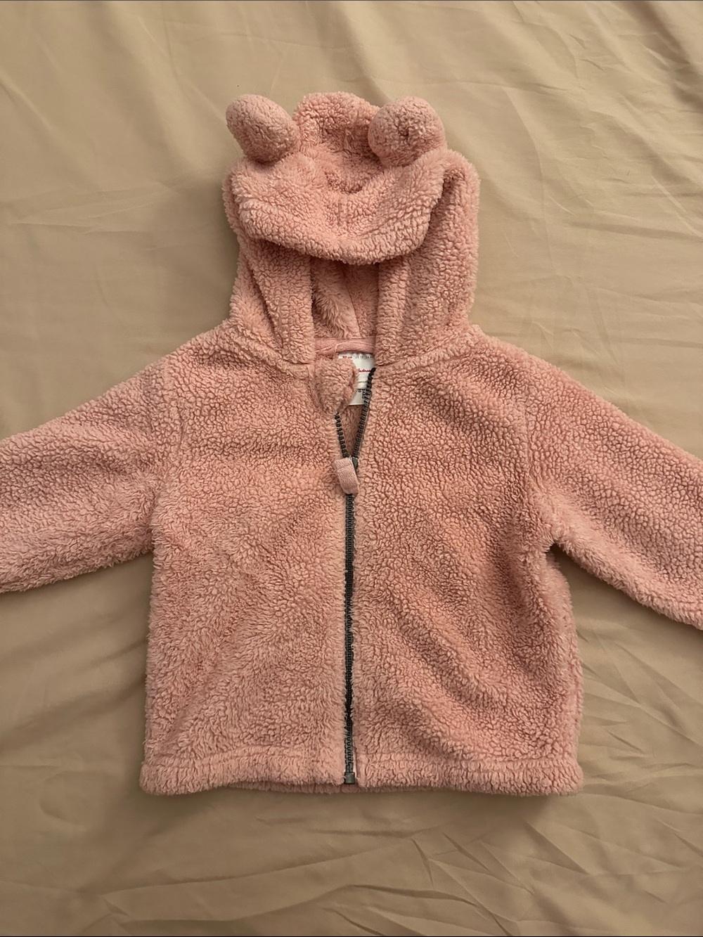 Hanna Andersson Plush Pink Sherpa Hoodie with Ears